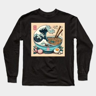 A  Classic Bowl of Ramen Have The Japanese Great Wave off Kanagawa Long Sleeve T-Shirt